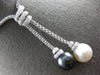 LARGE .30CT DIAMOND & AAA SOUTH SEA & TAHITIAN PEARL 18K WHITE GOLD FUN NECKLACE