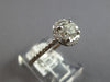 ESTATE 1.15CT DIAMOND 14KT WHITE GOLD 3D CLASSIC ROUND HALO ENGAGEMENT RING