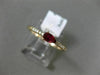 .34CT ROUND DIAMOND & AAA PEAR SHAPE RUBY 14KT ROSE GOLD FRIENDSHIP PROMISE RING