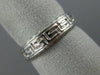 ESTATE 18KT WHITE GOLD 3D GREEK KEY FILIGREE WEDDING ANNIVERSARY RING #1516