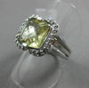 ESTATE 3.25CT DIAMOND & YELLOW TOPAZ 14K WHITE GOLD HALO FRIENDSHIP PROMISE RING