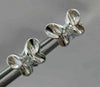 ANTIQUE .16CT DIAMOND BUTTERFLY 3D 18KT WHITE GOLD EARRINGS ELEGANT!! #1780