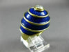 ANTIQUE .58CT OLD MINE DIAMOND & BLUE ENAMEL 18K YELLOW GOLD SOLITAIRE RING 1992
