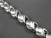 ESTATE WIDE 14KT WHITE GOLD CLASSIC MATTE & SHINY WAVE DESIGN BRACELET #23285