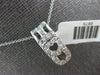 ESTATE .30CT DIAMOND 14KT WHITE GOLD 3D I LOVE YOU RECTANGULAR FLOATING PENDANT