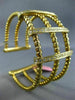 ESTATE LARGE .65CT DIAMOND 14K YELLOW GOLD MULTI ROW SQUARE CUFF BANGLE BRACELET