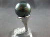 LARGE .78CT DIAMOND & AAA TAHITAIN PEARL 18KT WHITE GOLD CLASSIC DOME SHAPE RING