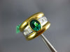 LARGE 1.45CT DIAMOND & AAA EMERALD 18KT 2 TONE GOLD ASSCHER OVAL ENGAGEMENT RING