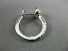 ANTIQUE .80CT DIAMOND 14KT WHITE GOLD CIRCULAR HALO HOOP HUGGIE EARRINGS #15706