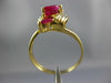 1.85CT DIAMOND & AAA RUBY 18K YELLOW GOLD ROUND & MARQUISE LEAF LOVE RING #27021