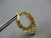LARGE 3.55CT DIAMOND 14KT YELLOW GOLD 3D MULTI FLOWER FLEXIBLE HANGING EARRINGS