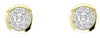 .33CT DIAMOND 14KT YELLOW GOLD 3D CLASSIC CLUSTER INVISIBLE BEZEL STUD EARRINGS