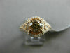 LARGE 1.56CT WHITE & CHOCOLATE FANCY DIAMOND 14K ROSE GOLD HEART ENGAGEMENT RING
