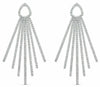 ESTATE 4.05CT DIAMOND 18K WHITE GOLD 3D CLASSIC MULTI SUN BURST HANGING EARRINGS