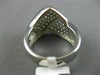ESTATE LARGE 1.0CT DIAMOND 14KT WHITE GOLD 3D CRISS CROSS MULTI ROW V SHAPE RING