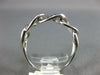 ESTATE .19CT AAA SAPPHIRE 18KT WHITE GOLD 3D CLASSIC OVAL LINK FUN RING