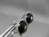 ESTATE 27.01CTW AAA SMOKY BLUE TOPAZ & DIAMOND 14KT WHITE GOLD CLIP ON EARRINGS