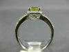 ESTATE 1.0CT DIAMOND & AAA YELLOW TOPAZ 14KT WHITE GOLD CUSHION ENGAGEMENT RING