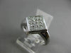 ESTATE .86CT PRINCESS DIAMOND 18KT WHITE GOLD 3D SQUARE INVISIBLE PROMISE RING