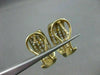 ESTATE WIDE 3.0CT FANCY DIAMOND 14KT TWO TONE GOLD 4 ROW HUGGIE EARRINGS #21295