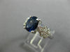 ESTATE 1.45CT DIAMOND & AAA SAPPHIRE 14KT WHITE GOLD 3D FILIGREE ENGAGEMENT RING