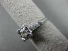 ANTIQUE .45CT DIAMOND 14KT WHITE GOLD FILIGREE FISHTAIL ENGAGEMENT RING #9103