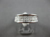 LARGE .80CT DIAMOND 18KT WHITE GOLD 3D PRINCESS 3 ROW WEDDING ANNIVERSARY RING