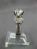 ESTATE LARGE 1.92CT DIAMOND 18K WHITE GOLD ROUND & BAGUETTE BALLERINA RING 27304