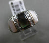 ESTATE WIDE .51CT DIAMOND & AAA MOTHER OF PEARL 14KT WHITE GOLD 3D COCKTAIL RING