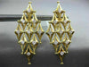 ESTATE EXTRA LARGE 2.08CT DIAMOND 18KT YELLOW GOLD 3D ETOILE CLIP ON EARRINGS