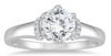 ESTATE 1.1CT DIAMOND 14KT WHITE GOLD 3D CLASSIC ROUND SOLITAIRE ENGAGEMENT RING