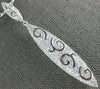 EXTRA LARGE 1.43CT DIAMOND 18KT WHITE GOLD OPEN FILIGREE MARQUISE SHAPE PENDANT