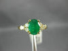 ESTATE 1.42CT DIAMOND & AAA EMERALD 14K YELLOW GOLD CLASSIC OVAL ENGAGEMENT RING