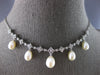 LARGE .80CT DIAMOND & AAA PEARL 14KT WHITE GOLD GRADUATING CHANDELIER NECKLACE