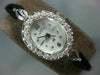 ANTIQUE LADY HAMILTON .35CT OLD MINE DIAMOND 14KT WHITE GOLD OVAL WATCH #20312