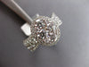 LARGE 1.96CT DIAMOND 18KT WHITE GOLD ROUND INVISIBLE OVAL HALO ENGAGEMENT RING