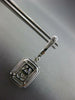 LARGE 3.17CT DIAMOND 18KT WHITE GOLD ROUND & BAGUETTE INVISIBLE HANGING EARRINGS