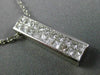 ESTATE LARGE 1.60CT DIAMOND 14KT WHITE GOLD INVISIBLE RECTANGULAR PENDANT #18131