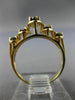 ANTIQUE 1.60CT SAPPHIRE 14KT YELLOW GOLD GRADUATING MARQUISE PYRAMID RING #22654