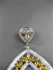 MASSIVE 16.43CT WHITE & FANCY YELLOW DIAMOND 18KT TWO TONE GOLD HANGING EARRINGS