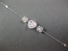 ESTATE .46CT DIAMOND 18KT WHITE GOLD 3D HEART SHAPE BY THE YARD SQUARE NECKLACE