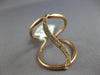 ESTATE LARGE .16CT DIAMOND 14KT ROSE GOLD 3D CLASSIC WAVE TENSION FUN RING