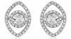 ESTATE .20CT DIAMOND 14KT WHITE GOLD 3D EVIL EYE LUCKY STUD EARRINGS