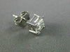 1.03CT DIAMOND 14K WHITE GOLD 3D CLASSIC PRINCESS SOLITAIRE STUD EARRINGS #25789