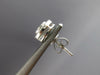 ESTATE .51CT DIAMOND 14KT WHITE GOLD 3D CLASSIC CLUSTER FLOWER STUD EARRINGS