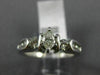 ESTATE .80CT ROUND & MARQUISE DIAMOND 14KT WHITE GOLD 3D CLASSIC ENGAGEMENT RING