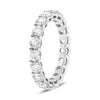 2.96CT DIAMOND 14KT WHITE GOLD 3D ROUND SHARE PRONG ETERNITY ANNIVERSARY RING