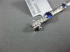 ESTATE 4.08CT DIAMOND & AAA SAPPHIRE 18KT WHITE GOLD ROUND 3mm TENNIS BRACELET