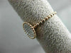 ESTATE .23CT ROUND DIAMOND 14KT ROSE GOLD 3D BEAD CIRCLE MILGRAIN PAVE ROPE RING