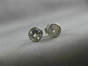 ANTIQUE .63CT ROUND BEZEL DIAMOND 14KT WHITE GOLD STUD EARRINGS 5mm UNIQUE #7837